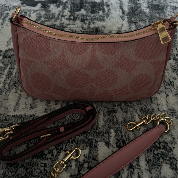 Coach Pink Crossbody Bag with Gold Accents - Picture 2 of 4